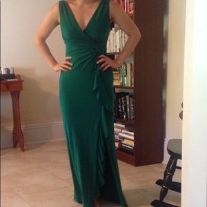 Ralph Lauren emerald green gown